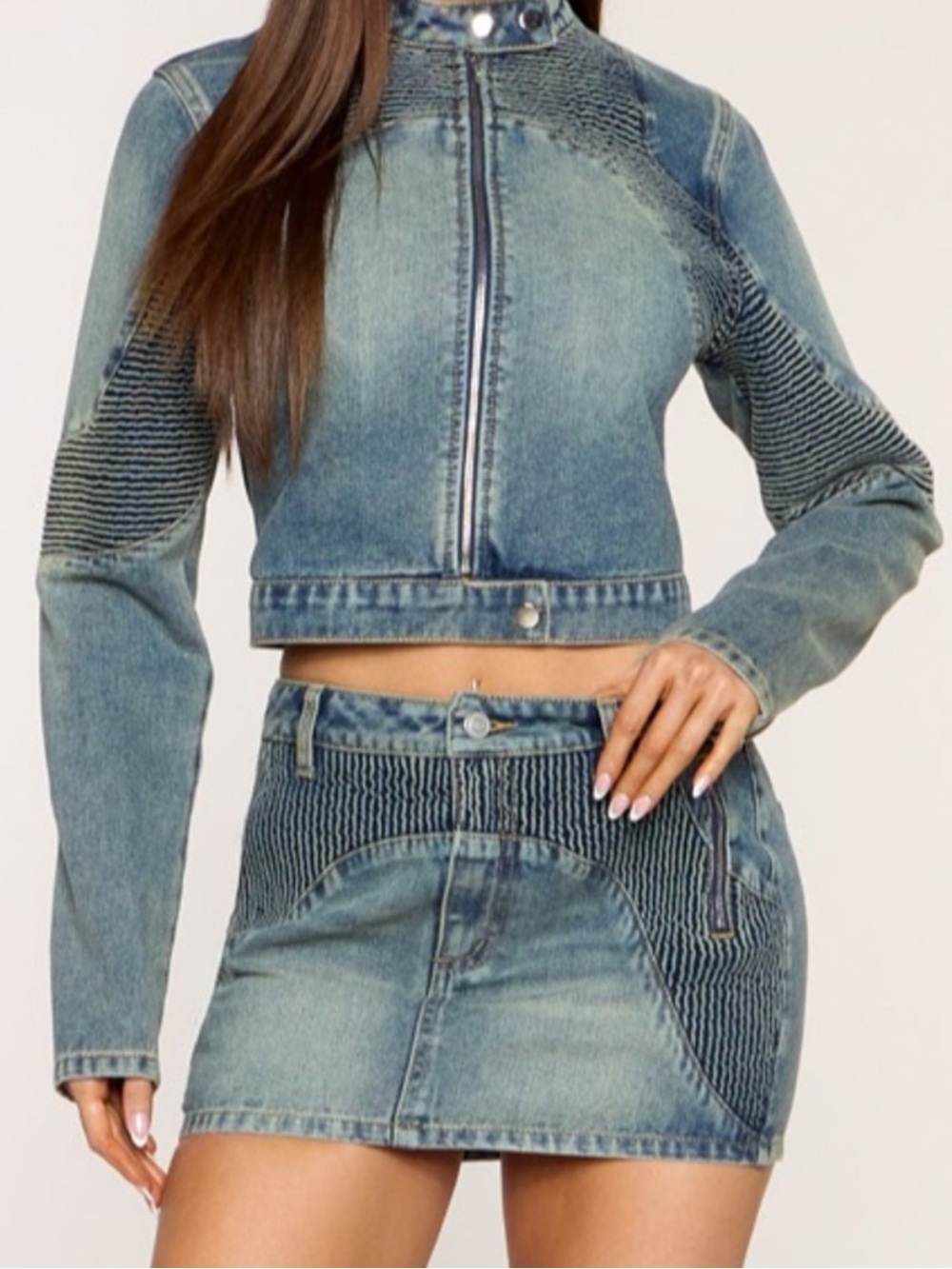 Denim Mini Skirt - Blue Women Jeans